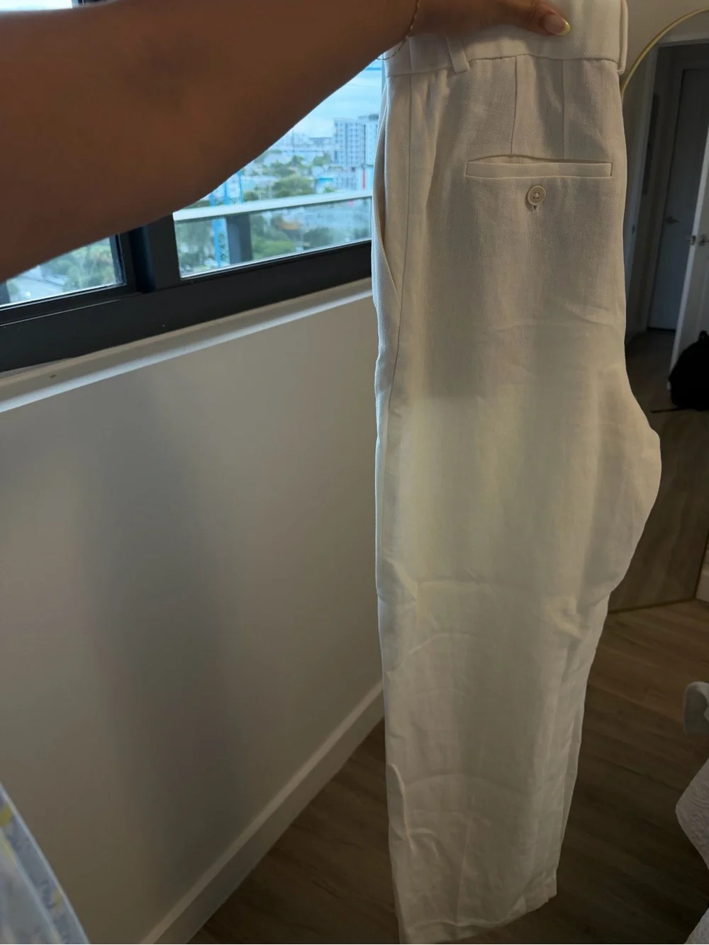 Aritzia agency linen pant (new)